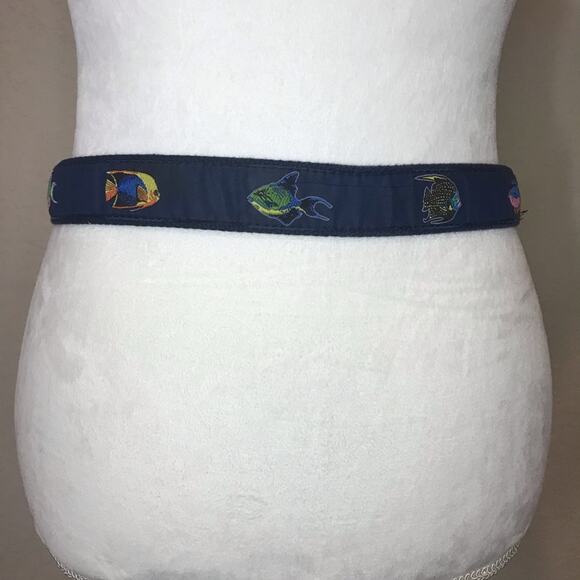 Leather Man Ltd Tropical Fish Web Belt - Picture 2 of 5